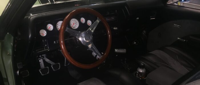Classic Muscle Car Interior Restoration – Custom Gauges & Steering Wheel Classic muscle car interior restoration with custom gauges and steering wheel