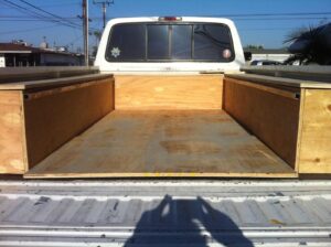 Custom truck bed storage and fabrication build by Car Stereo Tony