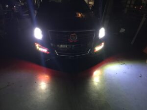 Custom LED headlight and accent lighting installation in Orange County