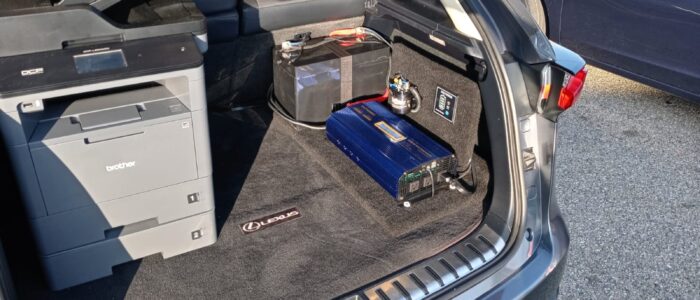 Mobile Power System & Inverter Installation – Car Stereo Tony Custom mobile power inverter and auxiliary battery installation in SUV in Orange County