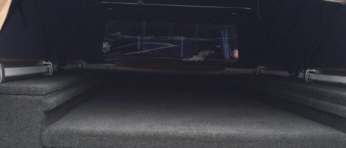 Custom Trunk Audio & Amplifier Rack Installation – Car Stereo Tony Custom trunk audio system installation with hidden amplifier rack in Orange County